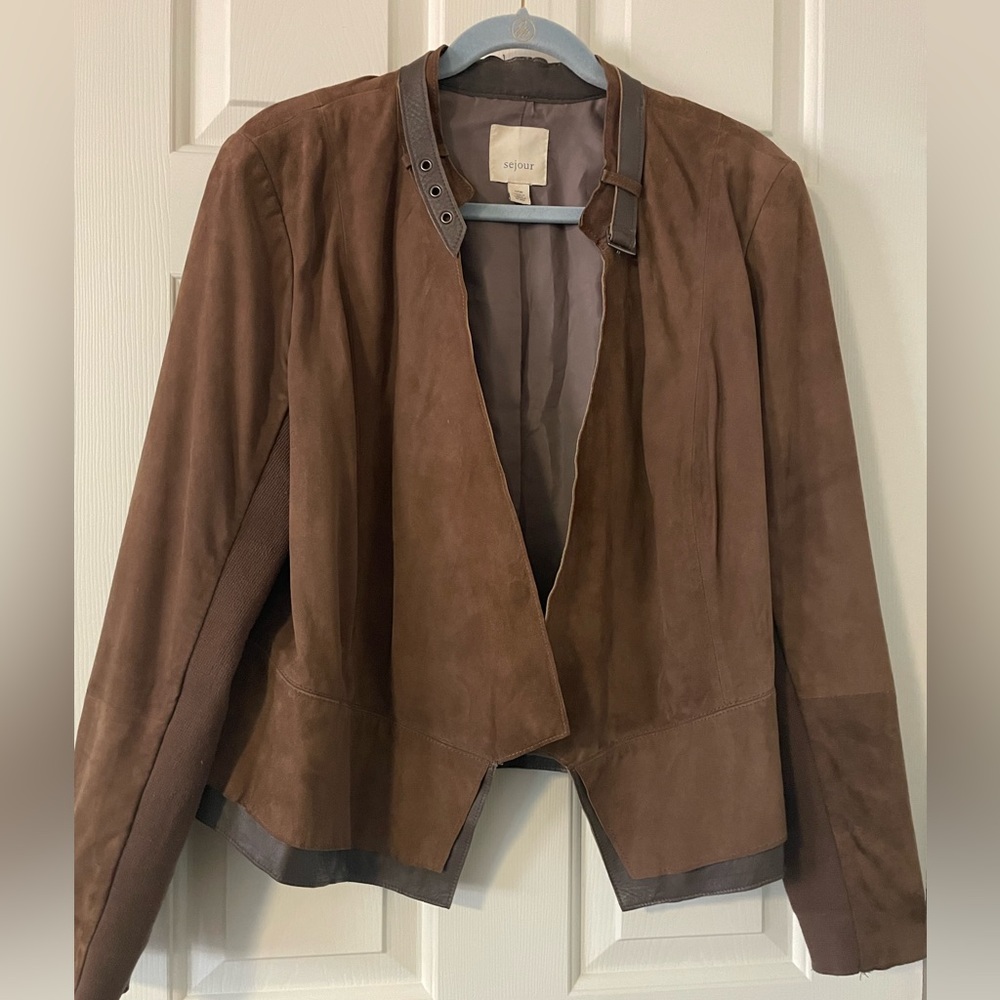 Sejour Suede and Leather jacket 14W